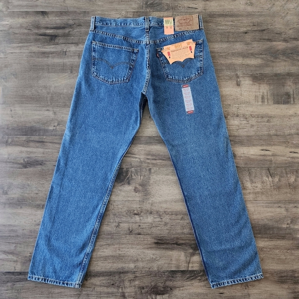 VTG Y2K Levi's Original 501 Button Fly Jeans Men's Size 38 NEW